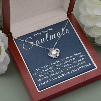 To My Soulmate - Love Knot Necklace - Thegiftio UK