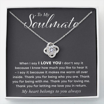 To My Soulmate – Luxury "Love Knot" Necklace - Thegiftio UK