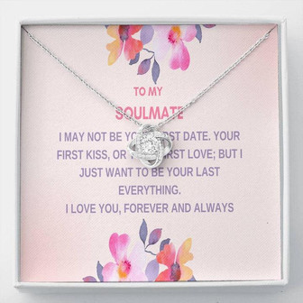 To My Soulmate - Silver Love Knot Necklace - Thegiftio UK