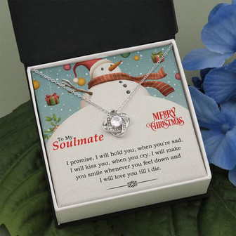 "To My Soulmate" - Silver Love Knot Necklace - Thegiftio UK