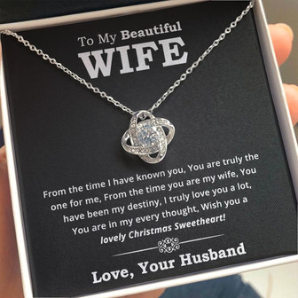 "To My Soulmate" - Silver Love Knot Necklace - Thegiftio UK