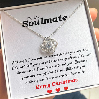 "To My Soulmate" - Silver Love Knot Necklace - Thegiftio UK