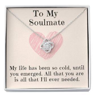 To My Soulmate Love Knot Necklace Pendant - Gift For Friends Partners Spouse Or Soulmate And Loves Ones - Thegiftio UK