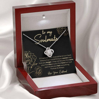 To My Soulmate | If I Had One Wish | Love Knot Necklace - Thegiftio UK