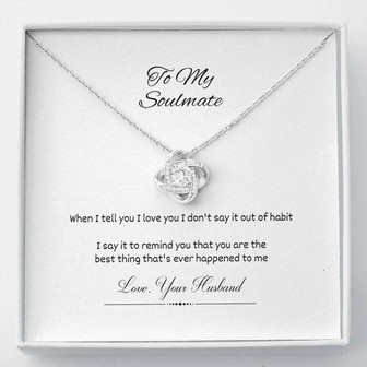 To My Soulmate Love Knot Necklace - Thegiftio UK
