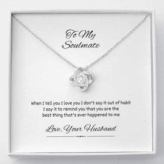 To My Soulmate Love Knot Necklace - Thegiftio UK