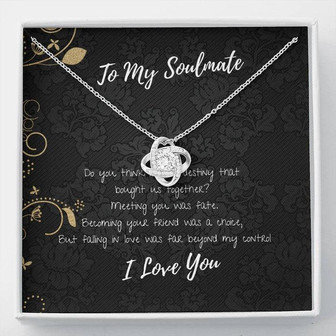 To My Soulmate Love Knot Necklace - Thegiftio UK
