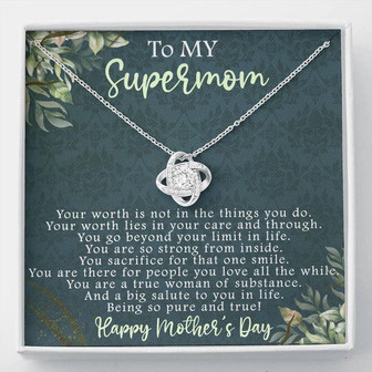 To My Supermom Happy Mother's Day Love Knot Necklace - Thegiftio