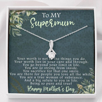 To My Supermum Happy Mother's Day Love Knot Necklace - - Thegiftio