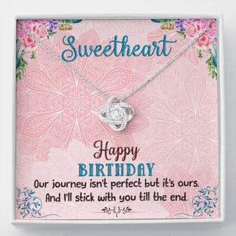 To My Sweetheart - Happy Birthday - Love Knot Necklace - Thegiftio UK