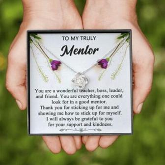 To My Truly Mentor Necklace, Mentor Gift, Thank You Gift, Appreciation Gift - Thegiftio UK