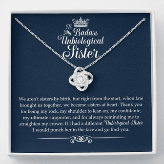 To My Unbiolgical Sister - Love Knot Necklace - Thegiftio UK