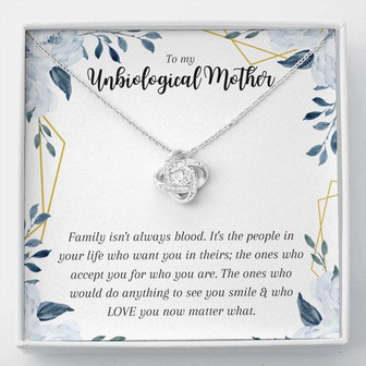 To My Unbiological Mother | Love Knot Necklace - Thegiftio UK