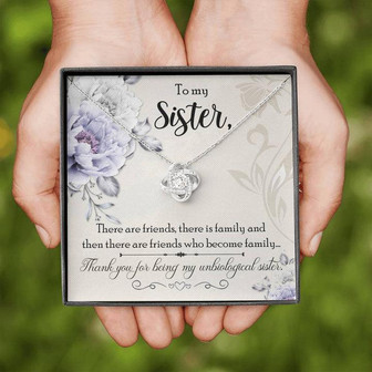To My Unbiological Sister - Love Knot Necklace - Thegiftio UK