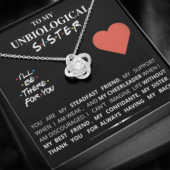 To My Unbiological Sister - Love Knot Necklace - Thegiftio UK