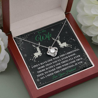 To My Wife - Christmas Love Knot Necklace - Thegiftio UK