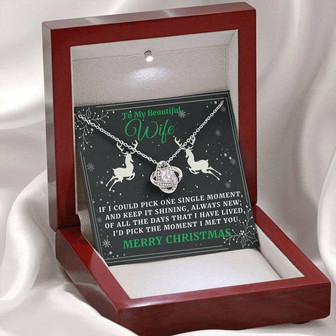 To My Wife - Christmas Love Knot Necklace - Thegiftio UK