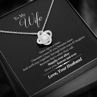 To My Wife - Happily Ever After Love Knot Necklace - Thegiftio