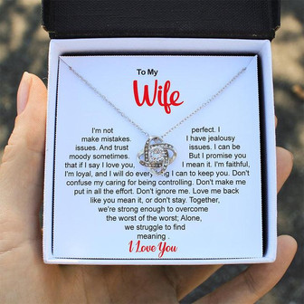 To My Wife - Heart Melt Message | Love Knot Necklace❤️ - Thegiftio UK