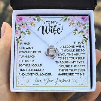 To My Wife - Heart Melt Message | Love Knot Necklace❤️ - Thegiftio UK
