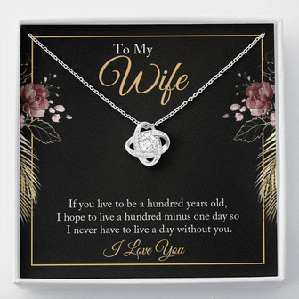 To My Wife - I Love You - Love Knot Necklace - Thegiftio UK