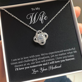 To My Wife - I Love You Forever - Love Knot Necklace - Thegiftio UK