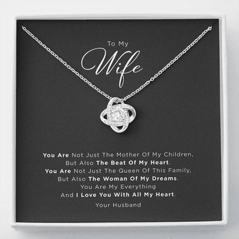 To My Wife – I Love You With All My Heart – Love Knot Necklace - Thegiftio UK