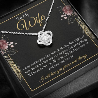 To My Wife - I Will Love You Forever And Always - Love Knot Necklace - Thegiftio UK