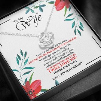To My Wife - I Will Love You Forever And Always - Love Knot Necklace - Thegiftio UK