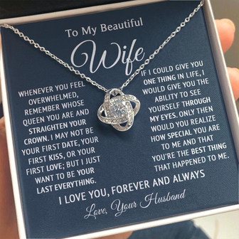 To My Wife - Last Everything - Love Knot Necklace - Thegiftio UK
