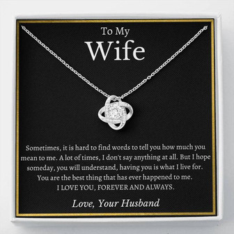 To My Wife - Love Knot Necklace - Love, Your Husband - Thegiftio UK