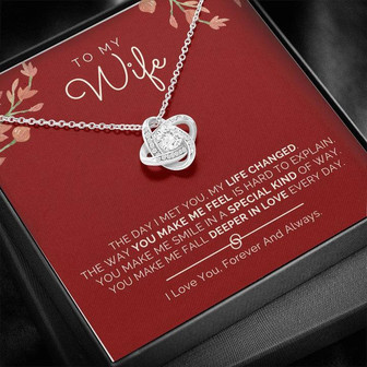 To My Wife - Love Knot Necklace - Thegiftio UK