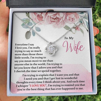 To My Wife - Love Knot Necklace | Gift For Your Loving Wife❤️ - Thegiftio