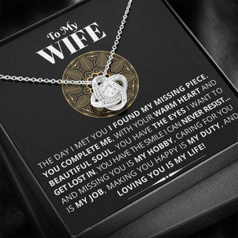 To My Wife - Love Knot Necklace - Thegiftio UK