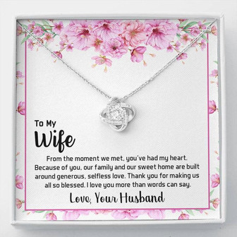 To My Wife - Love Knot Necklace - Thegiftio UK