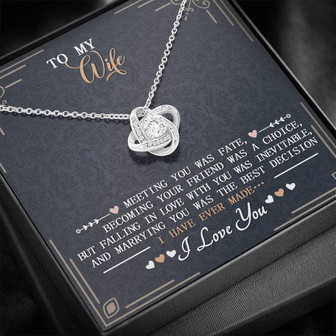 To My Wife - Love Knot Necklace - Thegiftio