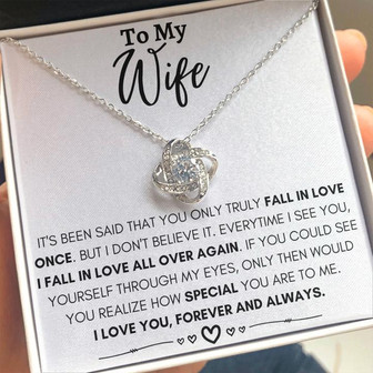 To My Wife ❤ - Love Knot Necklace - Thegiftio UK