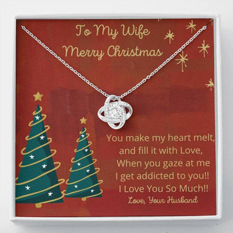 To My Wife - Merry Christmas Love Knot Necklace - Thegiftio UK