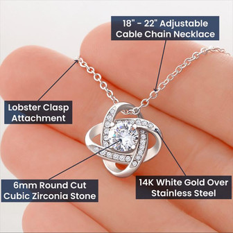 To My Wife - See Yourself Through My Eyes – Love Knot Necklace - Thegiftio