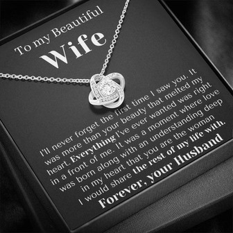 To My Wife - The First Time I Saw You - Love Knot Necklace - Thegiftio UK
