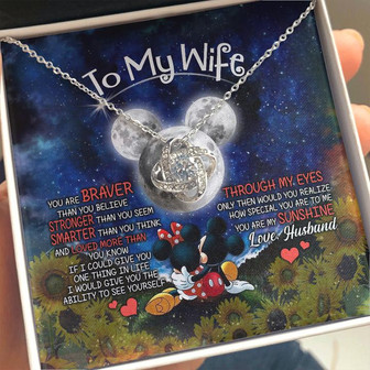 To My Wife - You Are My Sunshine Love Knot Necklace - Thegiftio UK
