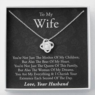 To My Wife - Your Husband - Best Gift For Wife - Love Knot Necklace - Thegiftio