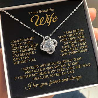 To My Wife - Your Last Everything | Love Knot Necklace - Thegiftio UK
