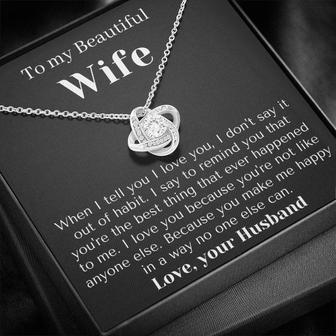 To My Wife - You're The Best Thing - Love Knot Necklace - Thegiftio UK