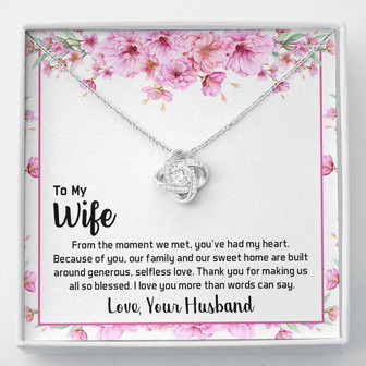 To My Wife From The Moment We Met Love Knot Necklace - Thegiftio UK