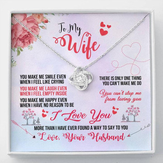 To My Wife I Love You - Love Knot Necklace - Thegiftio UK
