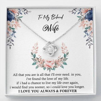 To My Wife I Love You Always & Forever Love Knot Necklace - Thegiftio UK