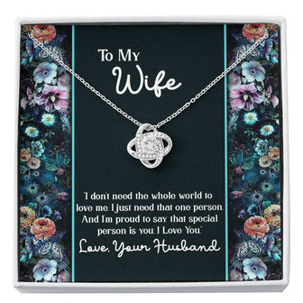 To My Wife Love Knot Necklace - Thegiftio UK