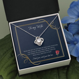To My Wife Love Knot Necklace - Thegiftio UK