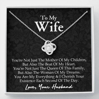 To My Wife Love Knot Necklace, Gift For Wife, Anniversary Gift For Wife, Necklace For Wife, Gift For Wife Birthday - Thegiftio UK